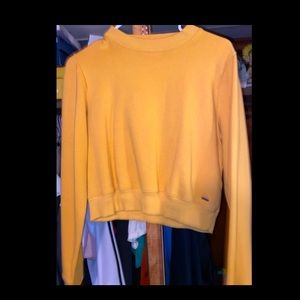 Yellow cropped sweater